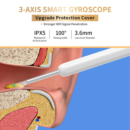 NE3 Ear Cleaner Otoscope Ear Wax Removal Tool With Camera LED Light Wireless Ear Endoscope Ear Cleaning Kit For phone